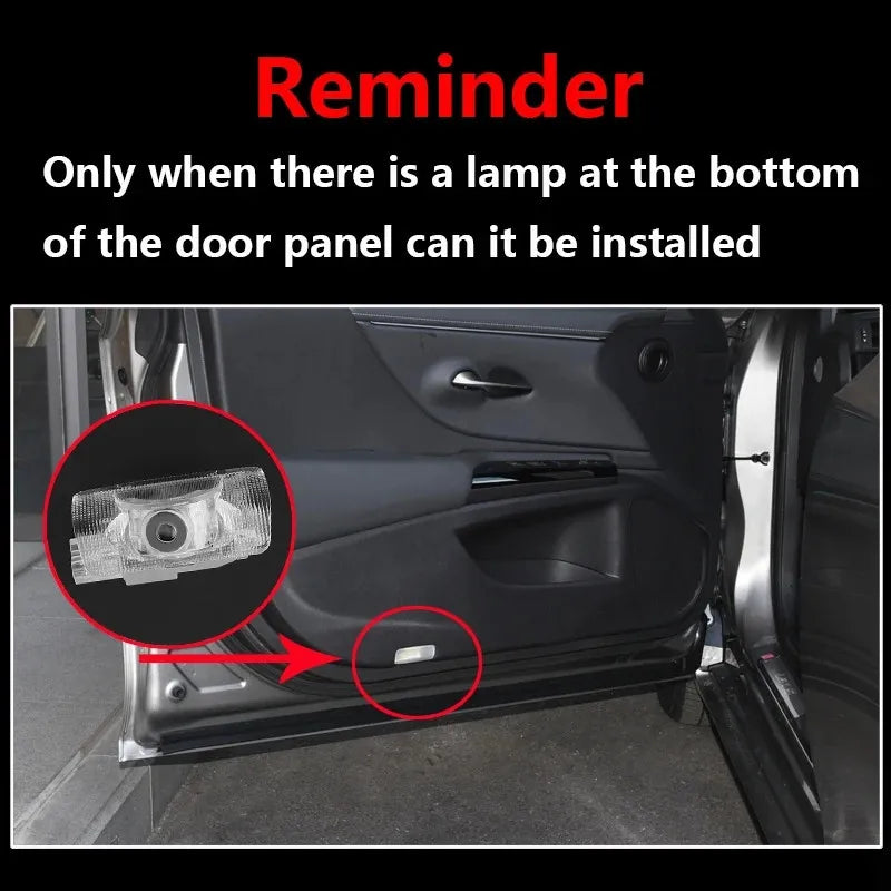 2Pcs For Camry Car Door Lights Bulbs Ghost Shadow Lamp LED Projector Accessories 40 50 55 70 XV40 XV50 XV70 2006-2023 2024 sayaragear
