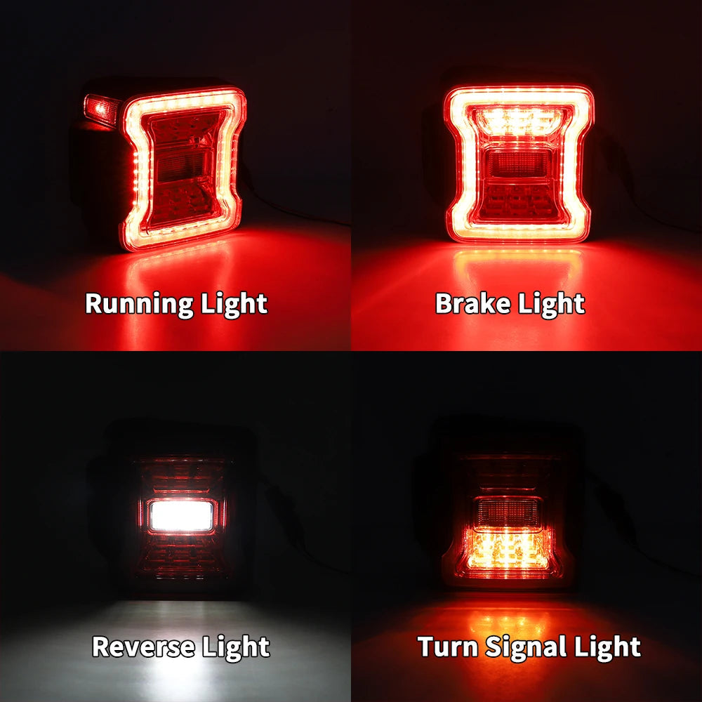 for Jeep Wrangler JK 2007-2018 LED Tail Light Taillight Assembly Rear Lamps Brake Reverse Light Daytime Running Lights sayaragear