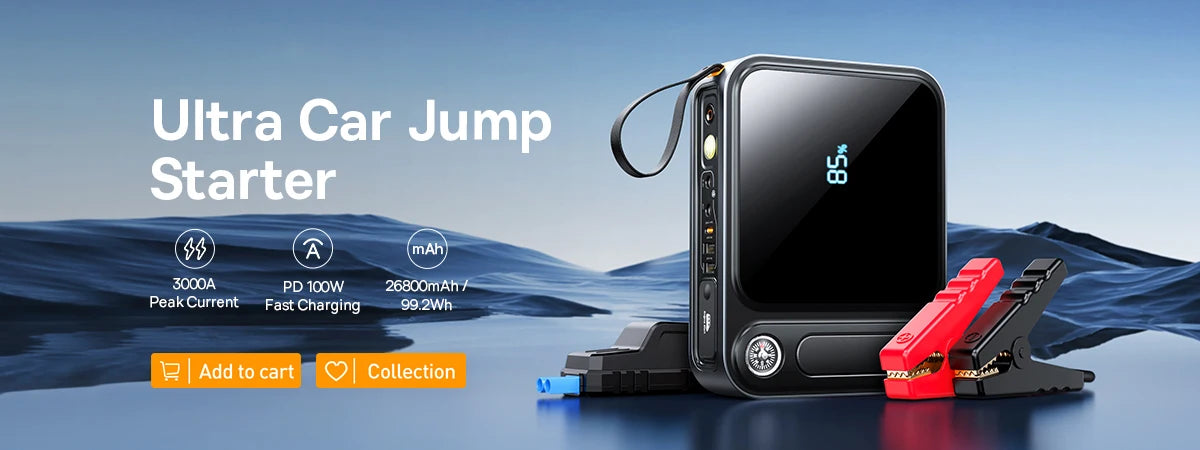 Baseus 600A Jump Starter 6000mAh Car Battery Charger for Auto Emergency Power Bank Booster Starting Device Car Jump Starter sayaragear