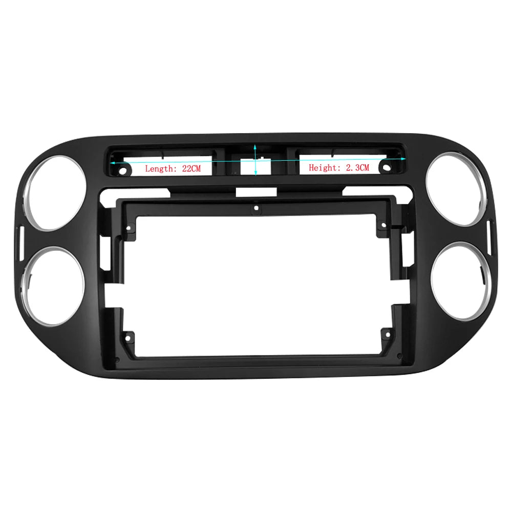 HAOCHEN Car Accessory Double Din 9 Inch Audio Plastic Fascia Gps Mp4 Radio Panel Frame for VW Tiguan 2010+ Dashboard Kit sayaragear