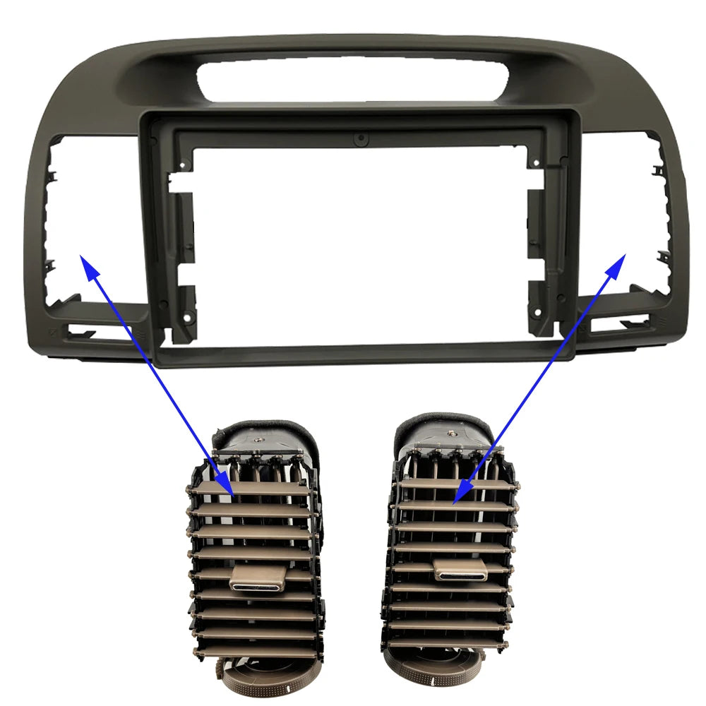 For TOYOTA CAMRY 2000-2003 VENTILATION REFITTING 9 Inch Car Frame Fascia  Android Radio Dash Fitting Panel Kit sayaragear