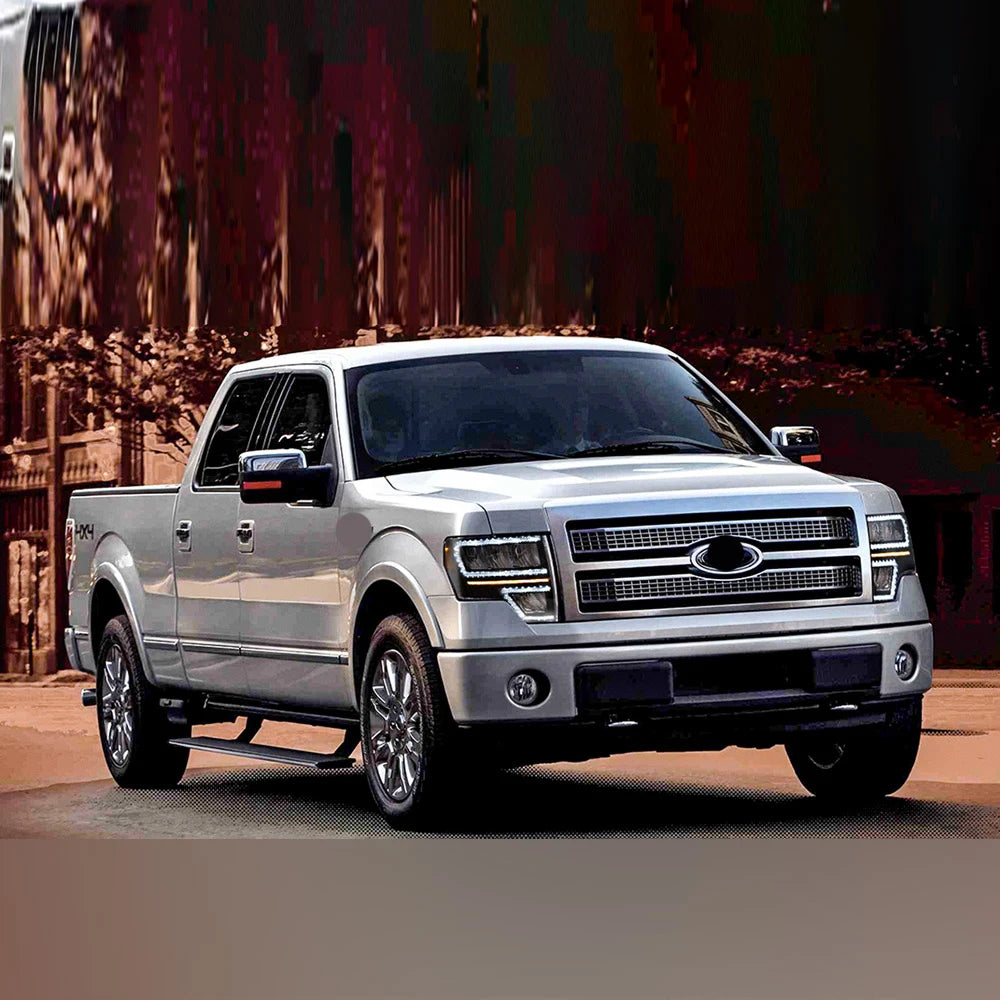 Vland 09-14 Ford F150 12th Gen LED Reflection Bowl Headlights Replacement Assembly sayaragear