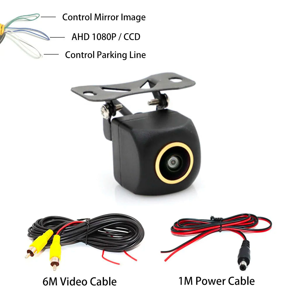 AHD 1080P Fisheye CCD Waterproof Wide View Angle Rear/Front View Back up Camera for HD Night Vision for Car Parking Assist sayaragear