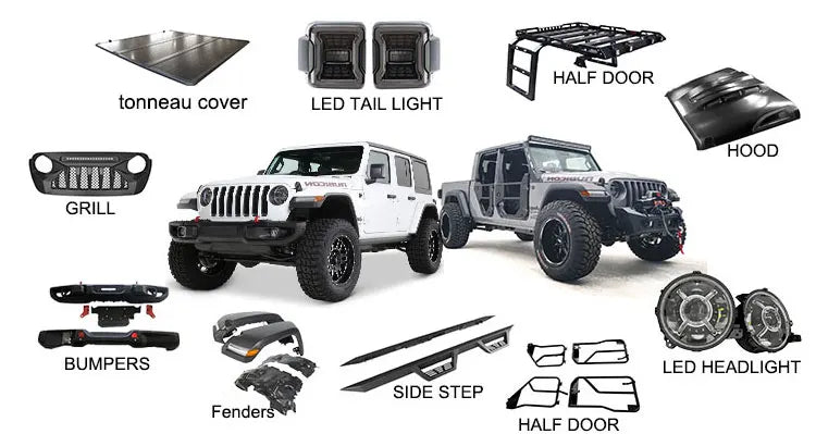 Wholesale HW Offroad 4X4 Accessories Steel Front/ Rear Bumper Bull Bar for JL 2018 sayaragear