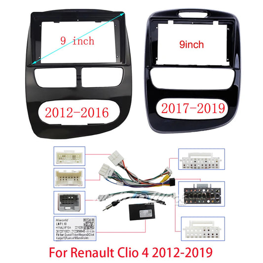 9 Inch Car Frame Fascia Adapter For Renault Clio 4 2012-2019 Canbus Box Decoder Android Radio Audio Dash Fitting Panel Kit sayaragear