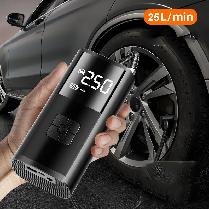 Car Wireless Air Pump Air Compressor Tire Ball Inflator Led Light Tire Inflator 150Psi Electric for Cars Motorcycles Bicycles sayaragear