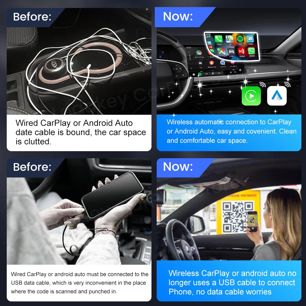 CarlinKit 5.0 & CarlinKit 4.0 Wireless CarPlay Android Auto Waze Music Spotify Auto For Audi Golf Peugeot Mazda KIA Mercedes MG sayaragear