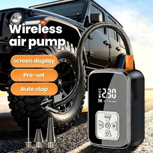 YIJU Car Air Pump Electric Portable Tire Inflator Intelligent Digital Tire Inflator For Car Motorcycle Bicycle Air Compressor sayaragear