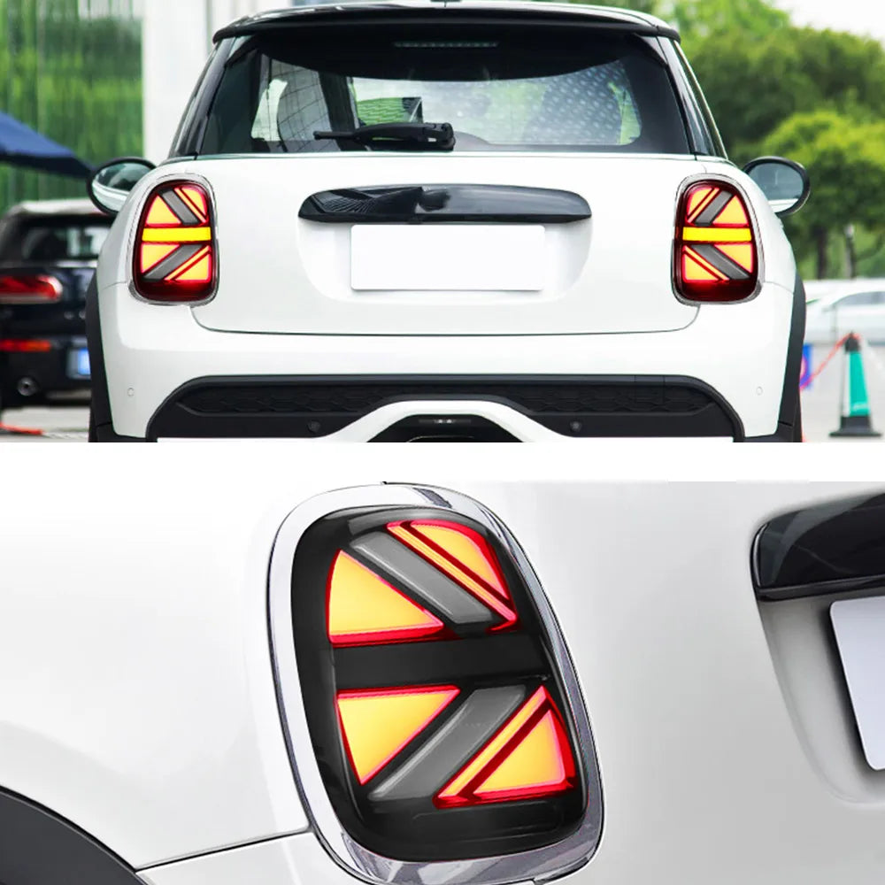 Vland 14-19 Mini Cooper F55 F56 F57 LED Tail Lights with Sequential Turn Signal Rear Lamp Assembly Upgrade sayaragear