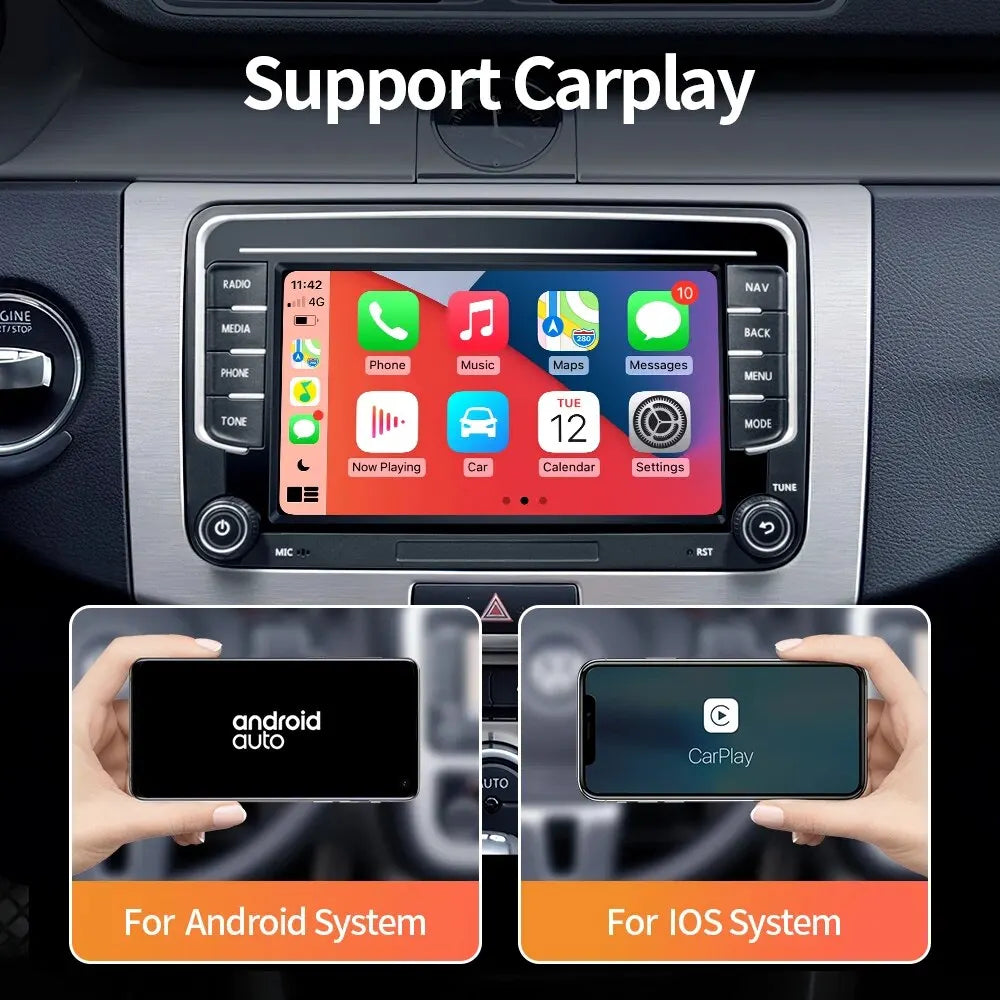 GRANDnavi Android13 Car Radio GPS For VW Volkswagen Skoda Octavia Golf 5 6 Touran Passat B6 Polo Jetta 2Din Multimedia Player sayaragear