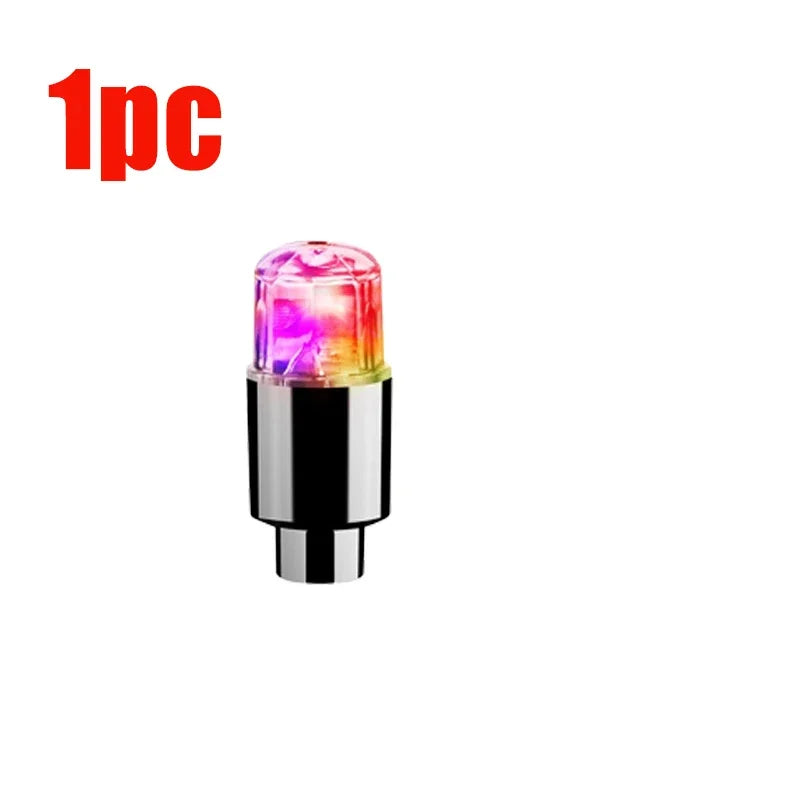 Car Hub Ambient Light Bicycle LED Tire Lights Universal Car Neon Lamp Valve Cover Lights Tire Colorful Flashing Bulb Decoration sayaragear