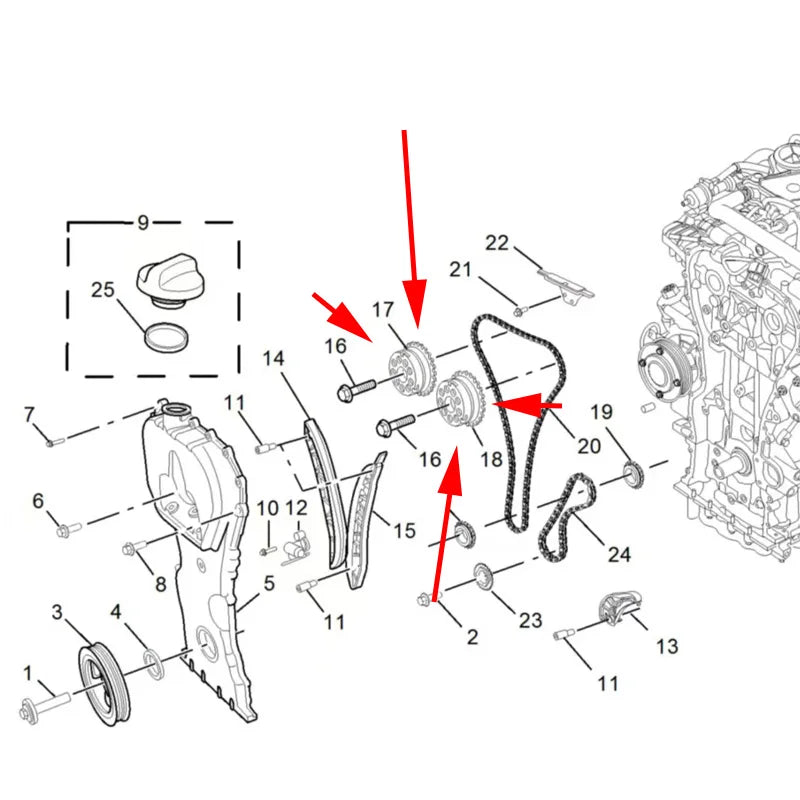 For SAIC MG RX5 RX8 950 GS HS  Camshaft regulator input and exhaust phase modulator Original F-34778720 F34778820 sayaragear