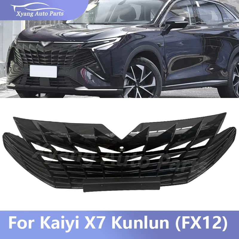 Front Bumper Radiator Grille For Kaiyi Kunlun X7 FX12 Front Bumper Grille Mask Racing Grills F02840101001AAKP F02-8401010-03AAKP sayaragear