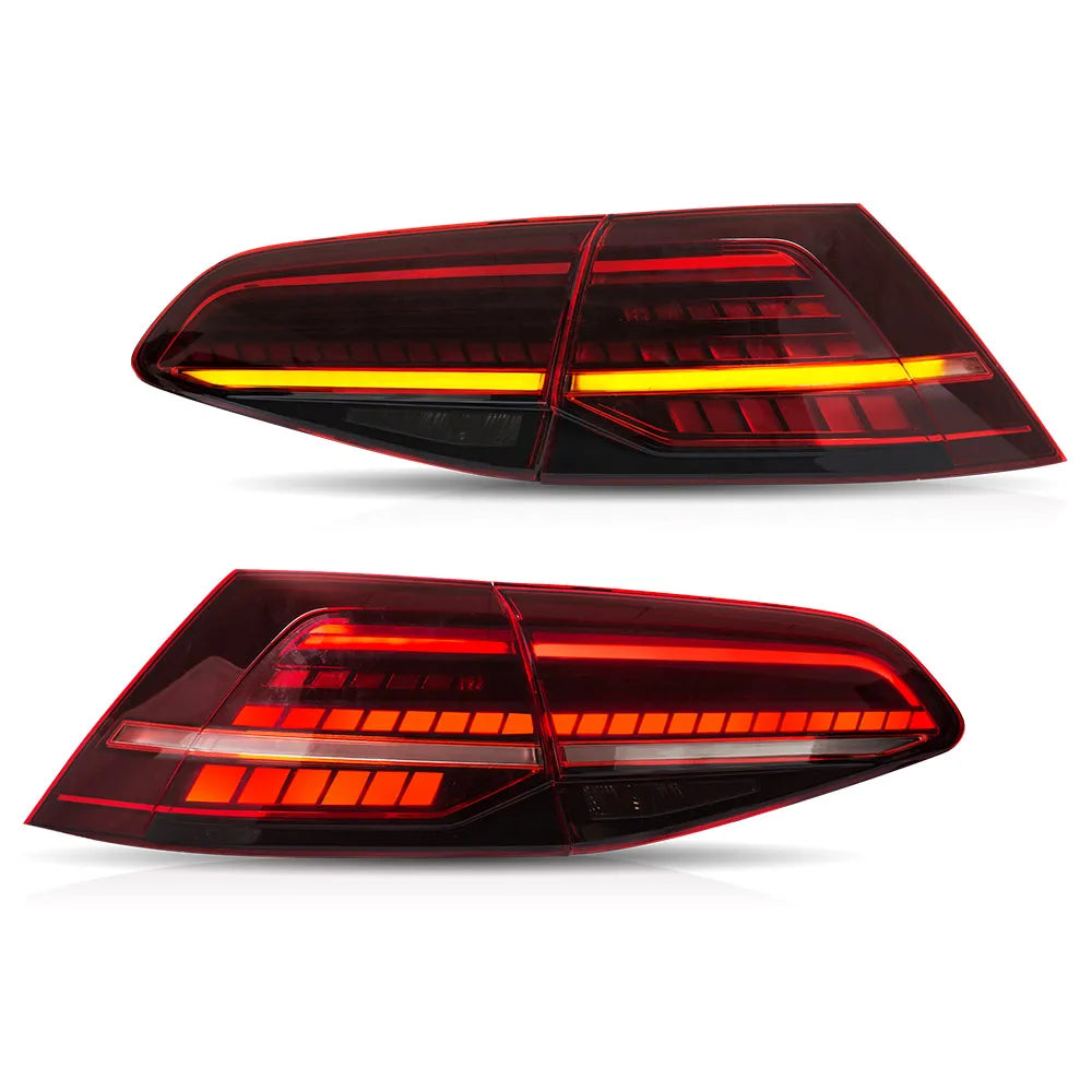 VLAND LED Tail Lights For 13-21 VW Golf MK7 MK7.5 Hatchback Sequential Turn Signal Rear Lamp Assembly sayaragear