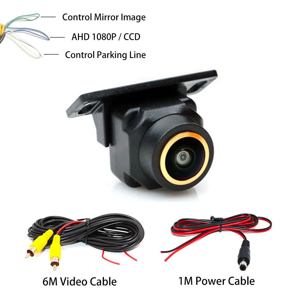 AHD 1080P Fisheye CCD Waterproof Wide View Angle Rear/Front View Back up Camera for HD Night Vision for Car Parking Assist sayaragear
