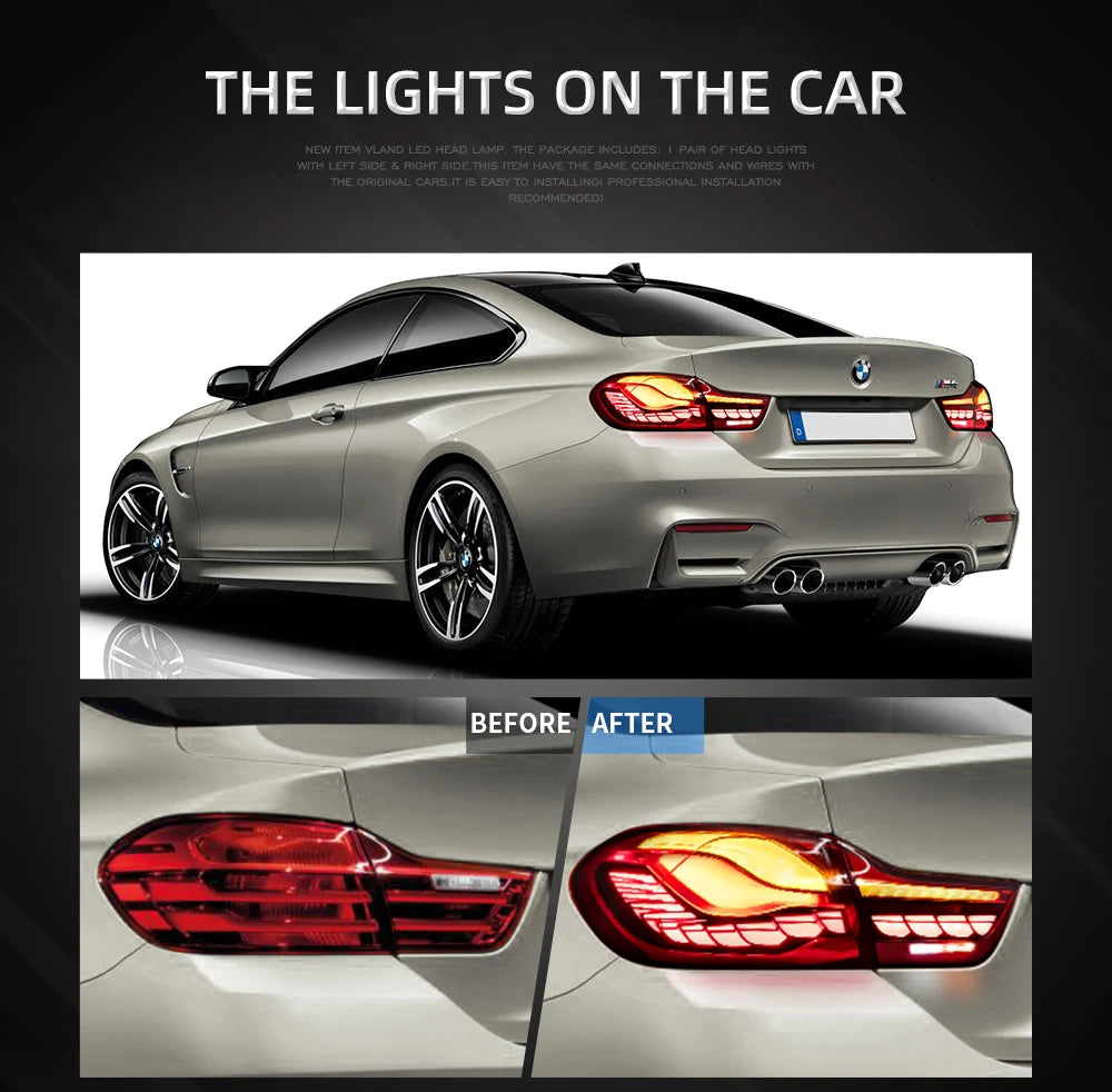 VLAND Taillight Assembly For BMW 4-series F32 F33 F36 M4 F82 F83 LED Running Light Sequential Turn Signal 418 420 430 LED sayaragear