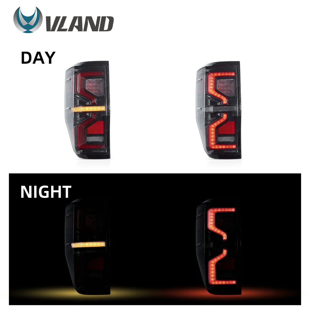 VLAND Taillight Assembly FIT FOR FORD RANGER 2012-2018 LED TAIL LAMP TAIL LAMP LED Running Light  LED Brake Light sayaragear