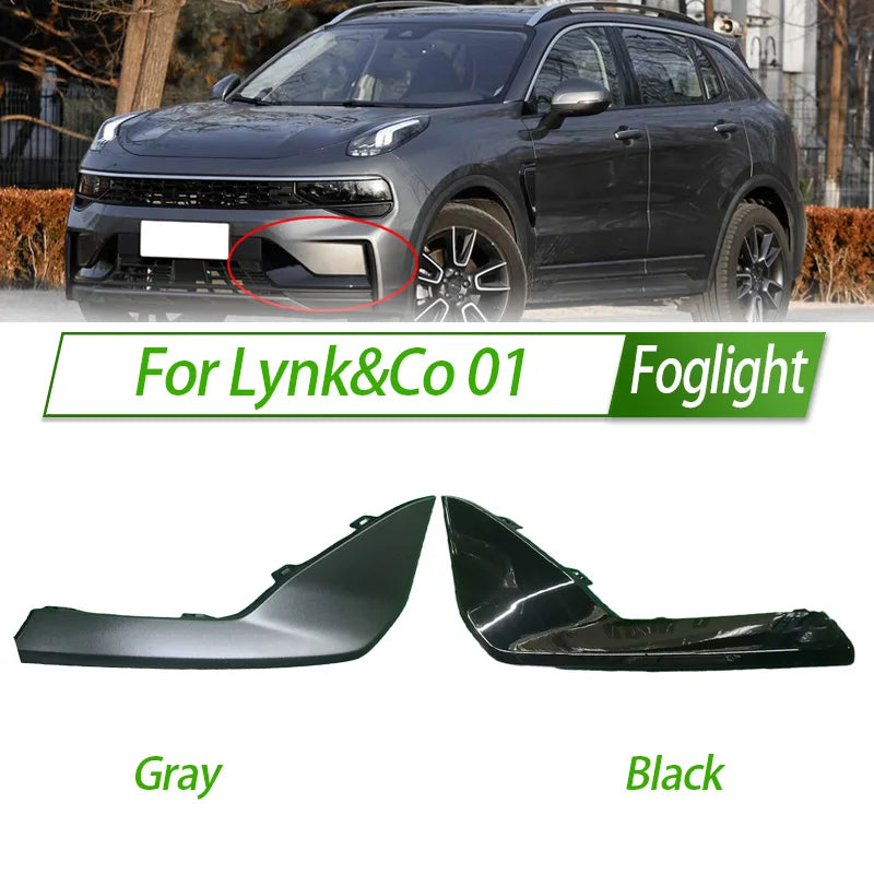 For Lynk&Co 01 Front Rear Bumper Fog Light Cover Foglight Fog Lamp Foglamp Frame Lid Housing sayaragear