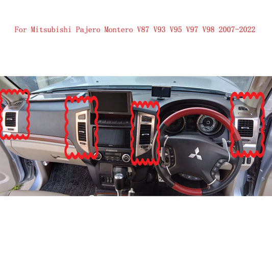 A pair Air Vent Outlet For Mitsubishi Pajero Montero V87 V93 V95 V97 V98 2007-2022 Instrument Panel Board A/C Air Conditioner sayaragear