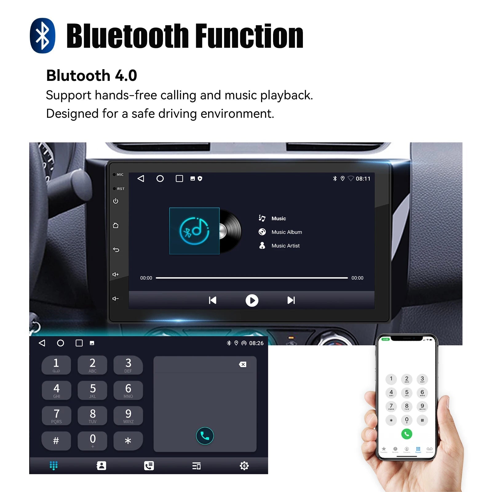 ESSGOO 7 9 10" Car Radio Android Auto Carplay Car Stereo Multimedia Player Universal WIFI GPS Autoradio Car Intelligent Systems sayaragear