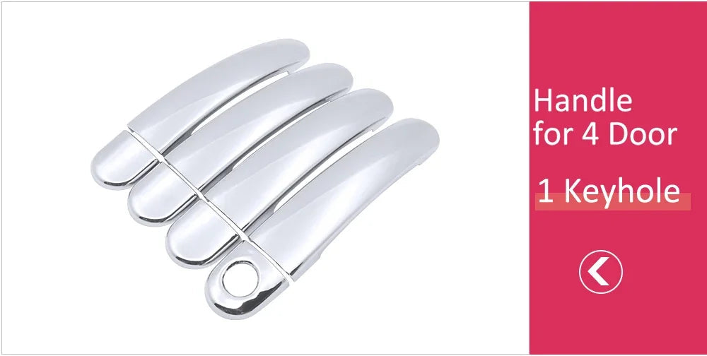 Chrome Car Door Handle Cover for Seat Leon MK1 1M 1999~2004 Handles Covering Trim Set Exterior Accessories 2000 2001 2002 2003 sayaragear