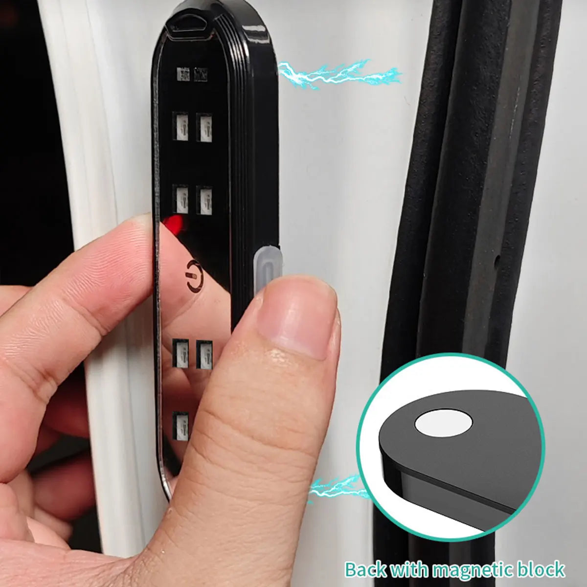 2Pcs Car LED Door Lights RGB Led Wireless Door Warning Lights USB Welcome Door Sill Projector Magnetic Auto Ambient Lamp Puddle sayaragear