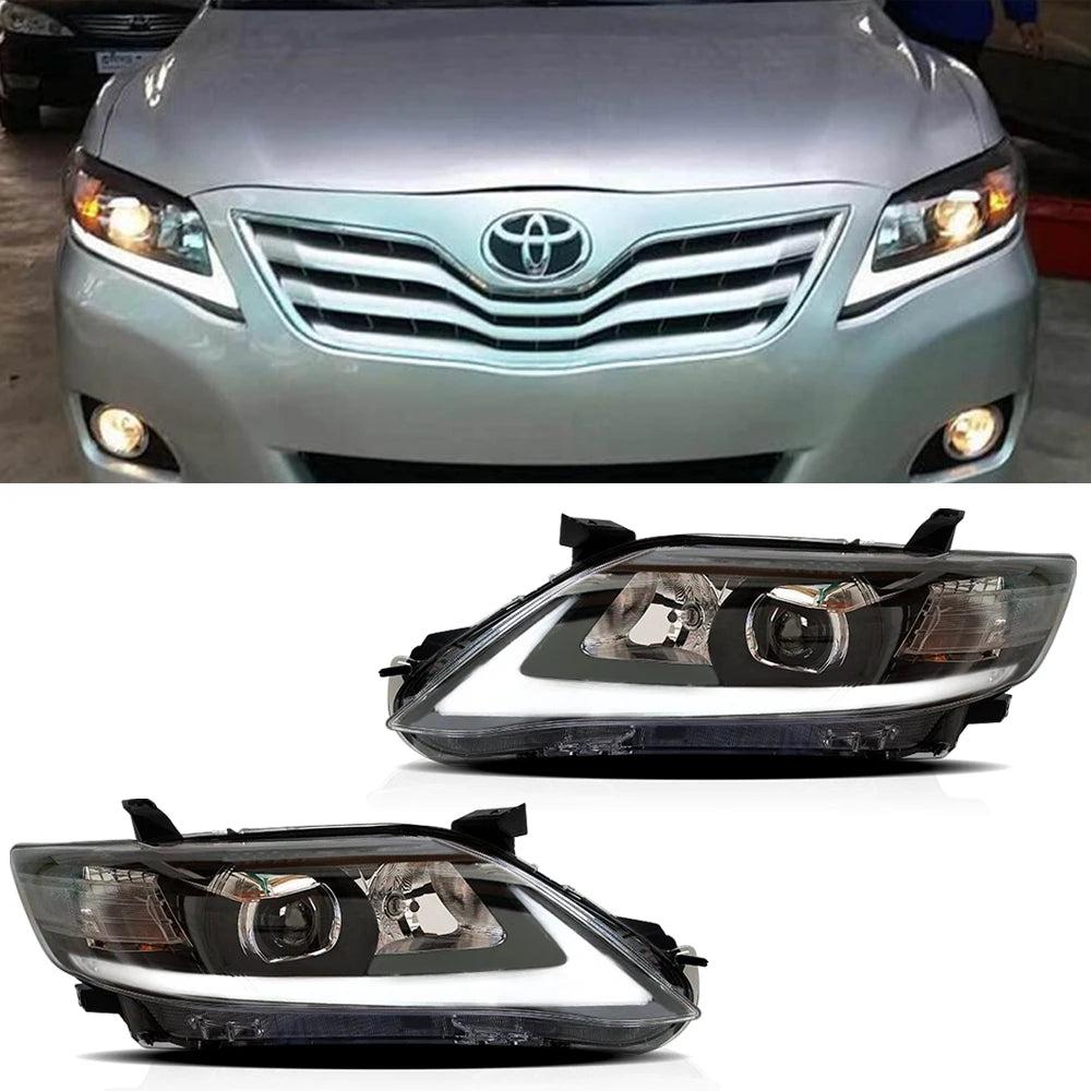 VLANDFOR TOYOTA CAMRY 2009-2011 HEAD LAMP(USA TYPE) Headlights DRL Day Running Light LED Fog Lights Car Accessory Head Lamp sayaragear