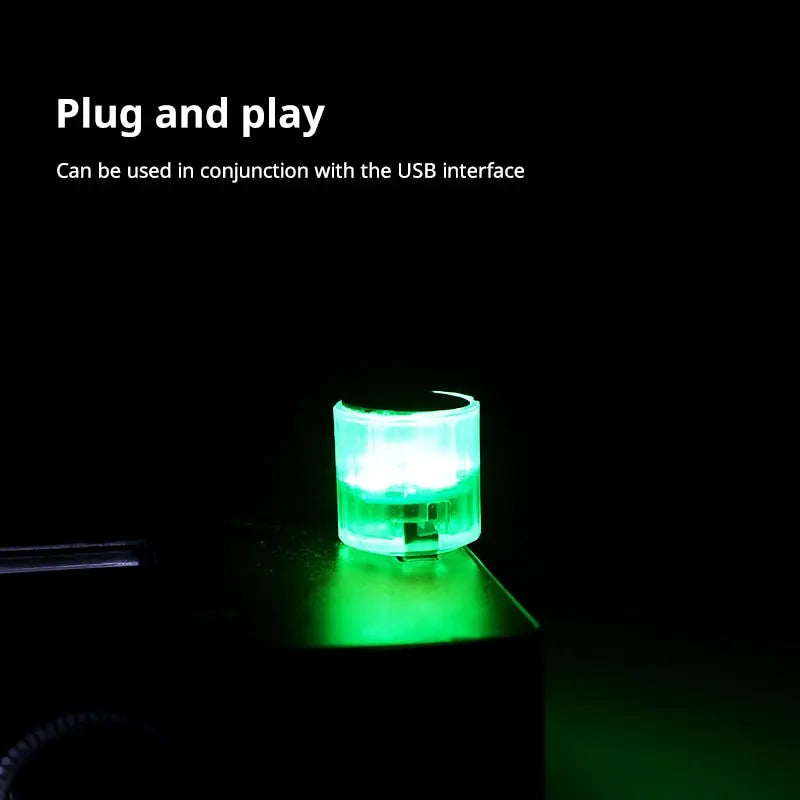 Car Mini USB LED Ambient Light Decorative Atmosphere Lamps for Interior Environment Auto PC Computer Portable Light Plug Play sayaragear