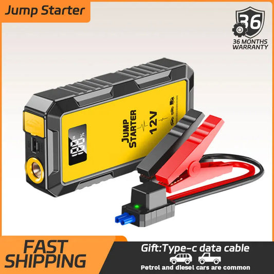 High-power Automobile Emergency Starting Power Supply 8000mAh Screen Safety Hammer Car Starting Device Power Bank Accessories sayaragear