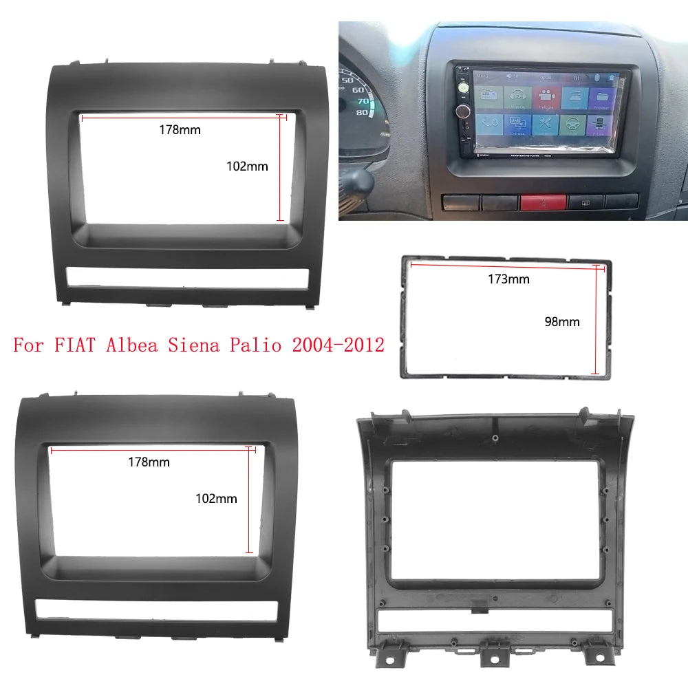 7inch 2DIN Car Radio Stereo Fitting Installation Fascia For FIAT Albea Siena Palio 2004-2012 Perla 2006-2008 Frame Audio Panel sayaragear