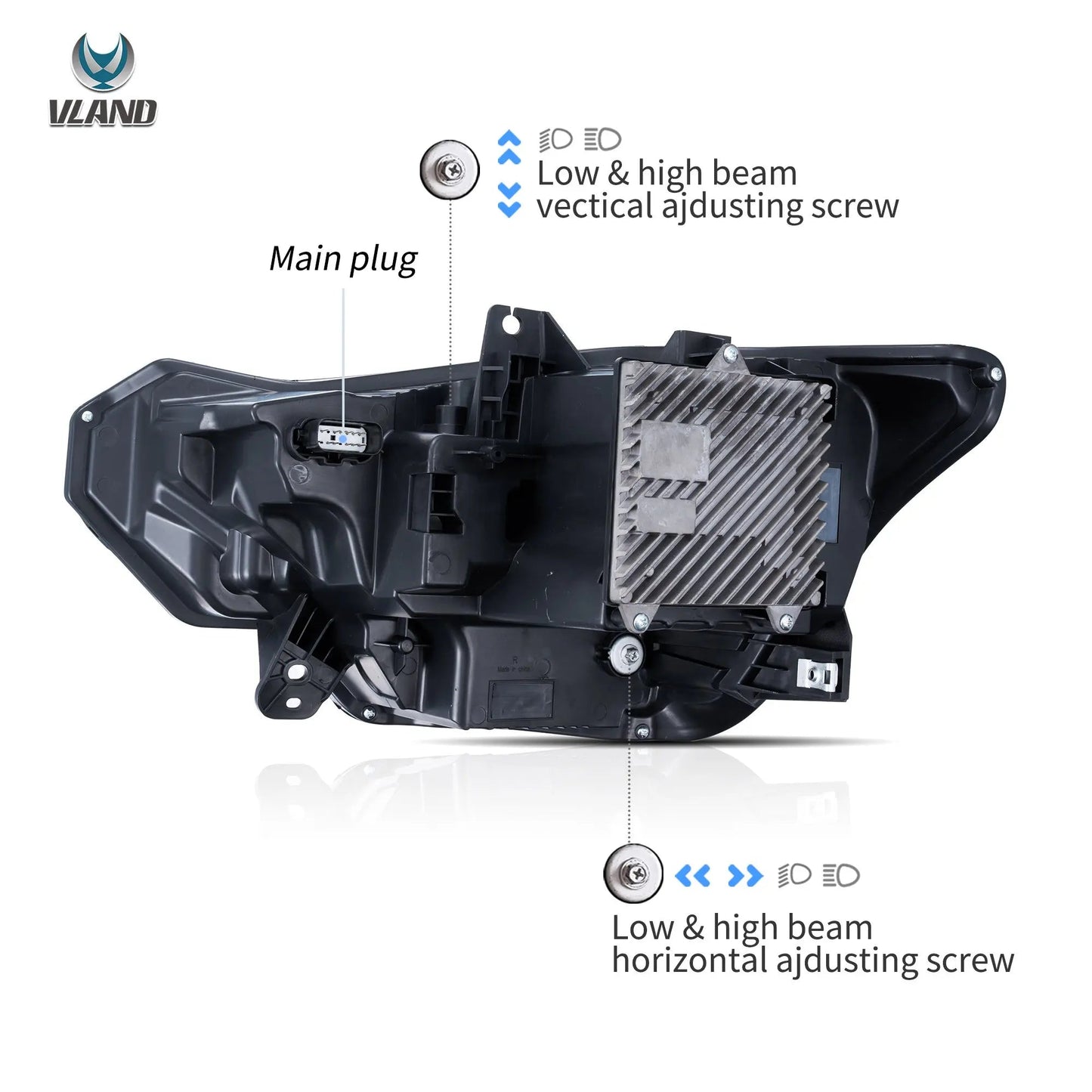 Vland 23-26 Mustang S650 Headlights Full LED With Start-up Animation sayaragear