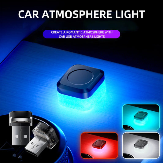 1pcs Mini USB LED Car Light Decoration Atmosphere Lights Universal Emergency Lighting Decorative Ambient Lamp for PC Flat Car sayaragear