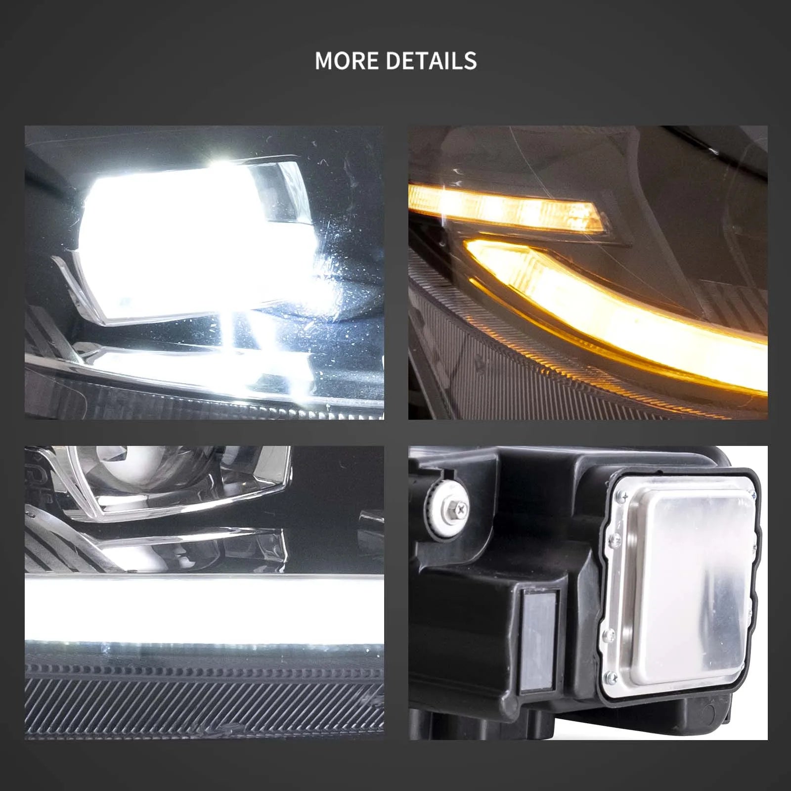 Vland 2002-2008 6 1th Gen (GG1) Pre-Facelift Sedan LED Matrix Projector Headlights Black sayaragear