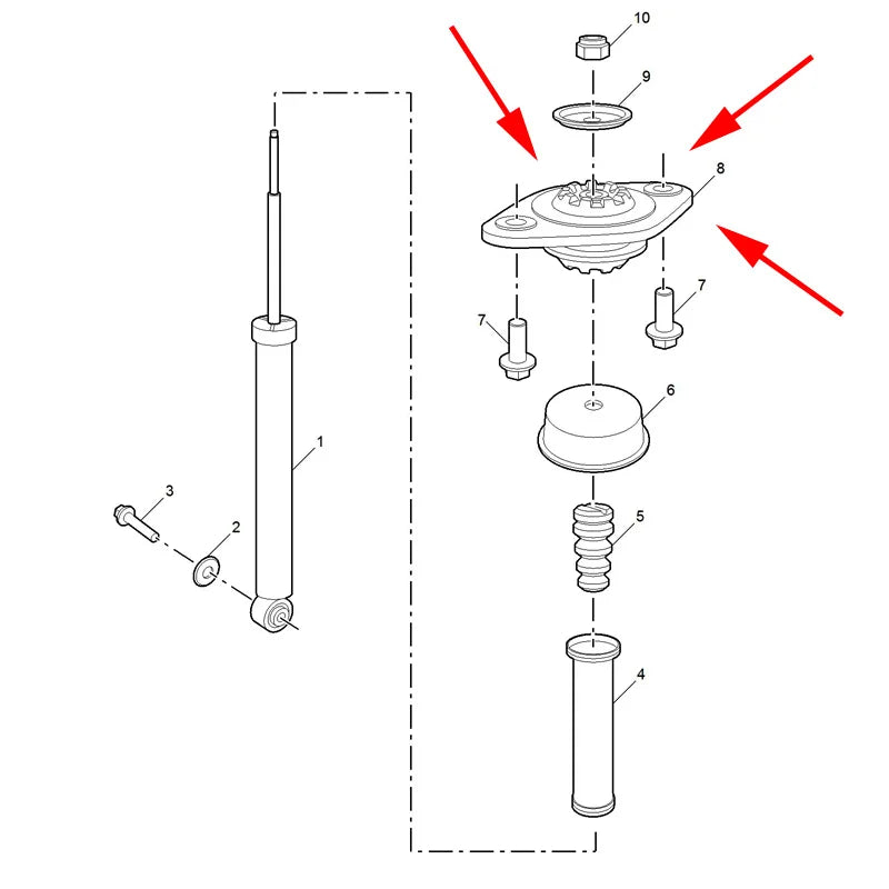 10297340 Original rear shock absorber top rubber rear suspension shock absorber upper support seat For SAIC MG RX3 ZS EZS sayaragear