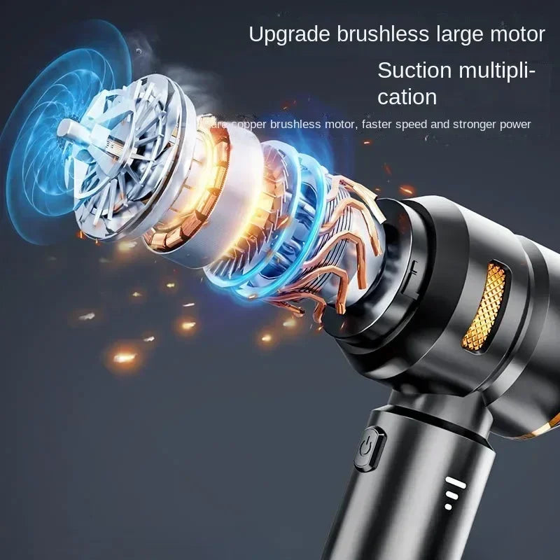 Car Vacuum Cleaner High Power Portable Handheld Wireless Brushless Motor Cleaning Machine Powerful Air Duster for Home Appliance sayaragear