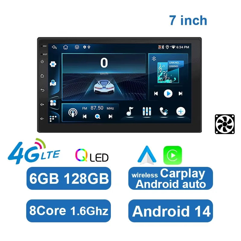 ESSGOO 7 9 10" Car Radio Android Auto Carplay Car Stereo Multimedia Player Universal WIFI GPS Autoradio Car Intelligent Systems sayaragear