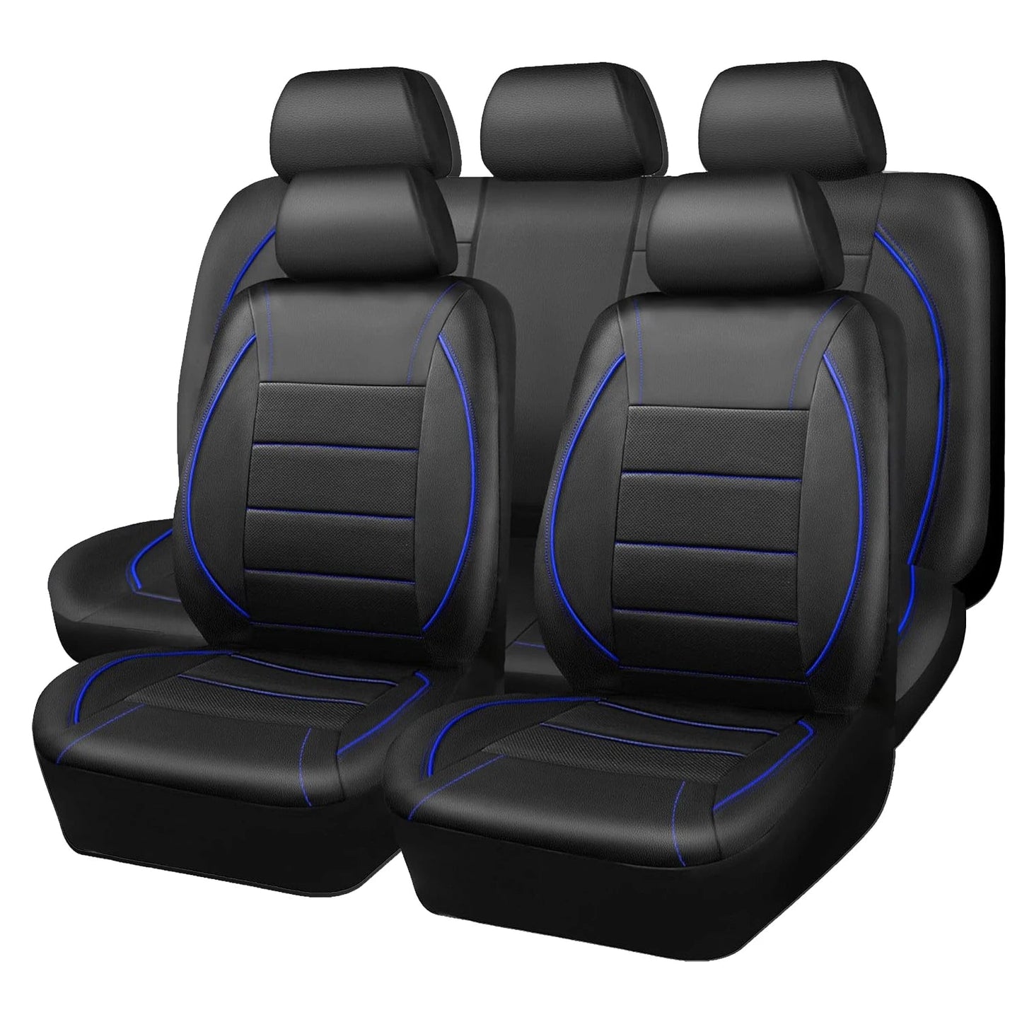 Universal Leather Car Seat Covers Red Simple Waterproof 5 Seat Car Seat Cover sayaragear