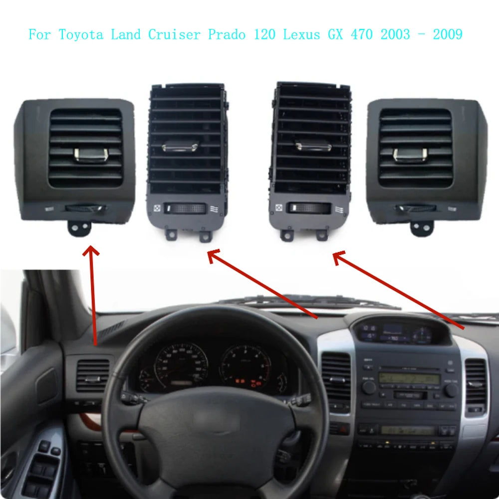 HAOCHEN 2 Car Air Conditioning Vent Outlet For Toyota Land Cruiser Prado 120 Lexus GX 470 2003 - 2009 Dashboard Air Outlet Penal sayaragear