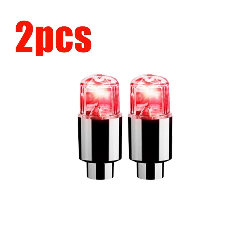 Car Hub Ambient Light Bicycle LED Tire Lights Universal Car Neon Lamp Valve Cover Lights Tire Colorful Flashing Bulb Decoration sayaragear
