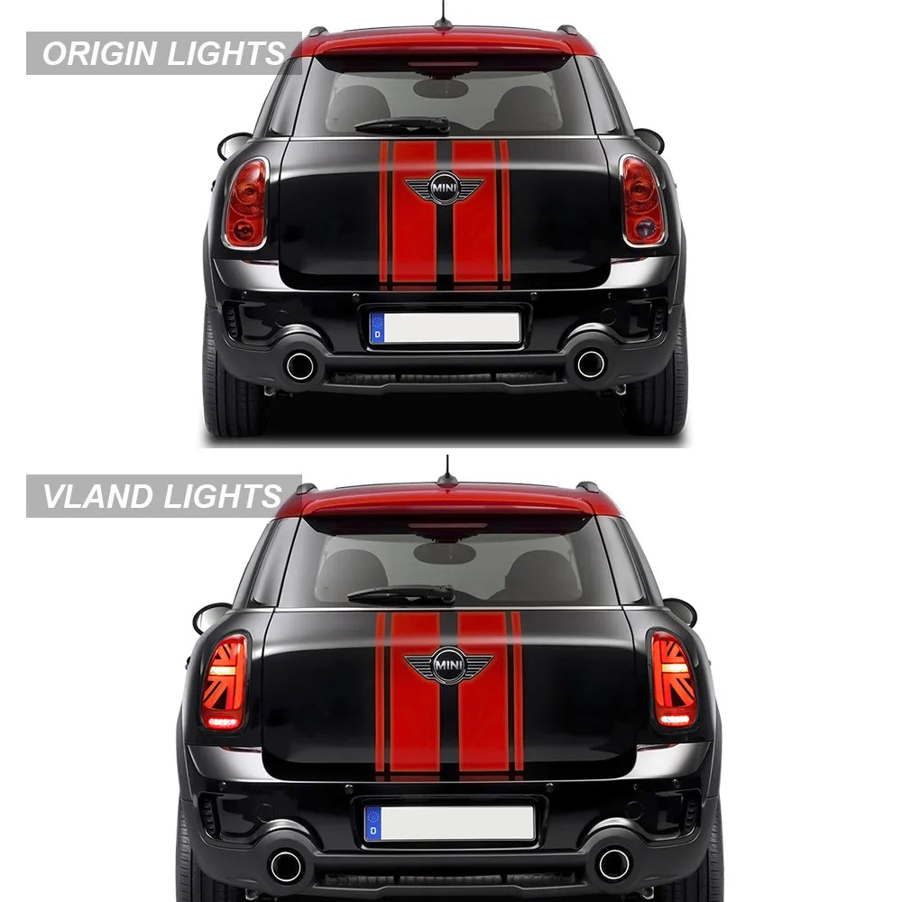 VLAND 2010-2016 Mini Cooper Countryman R60 LED Tail Lights Dynamic Welcome Lighting Plug & Play Rear Lamp Assembly sayaragear