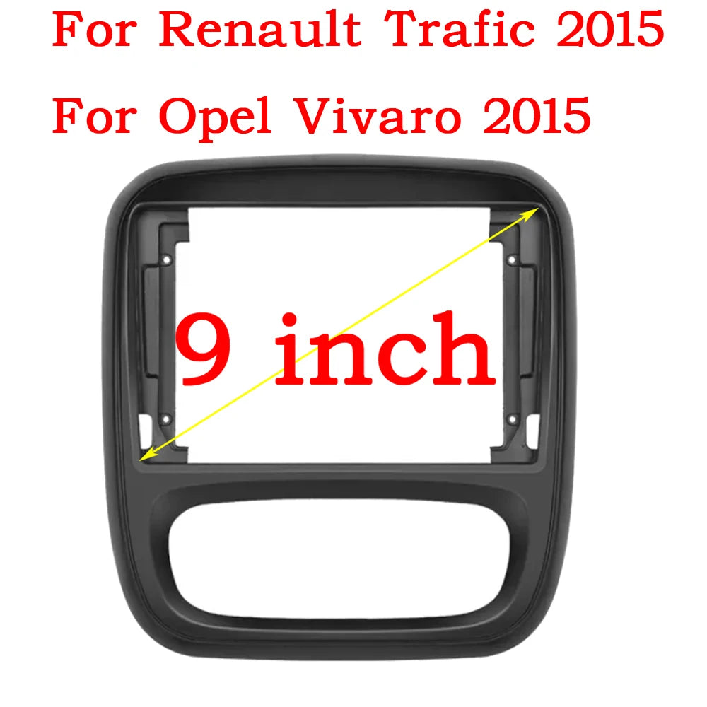 Car Android Radio Frame For Renault Trafic Opel Vivaro B Fiat Talento Mitsubishi Express Nissan NV300 9 inch 2DIN Fascia sayaragear