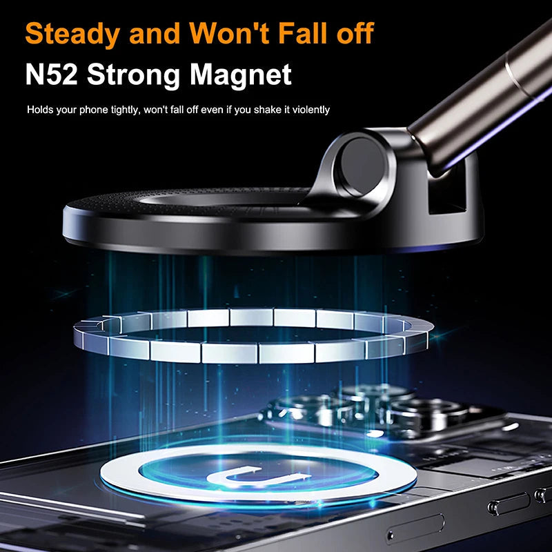 Vacuum Magnet Phone Bracket Multi-angles Adjustment Strong Magnetic Suck Design Foldable Car Holder For iphone Navigation Stand sayaragear