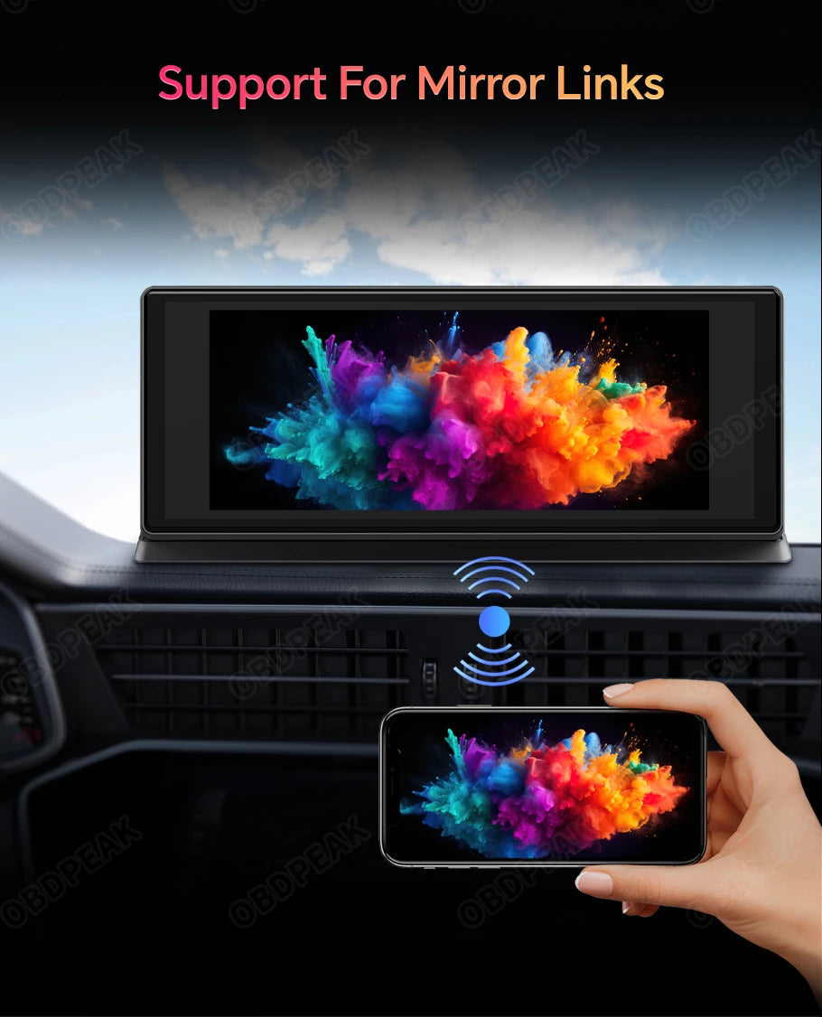K2 Pro 11.3" Car DVR 4K Camera Wireless Carplay Android auto Ai Screen Dash Cam Dual Len Video Recorder GPS Navigation Dashboard sayaragear