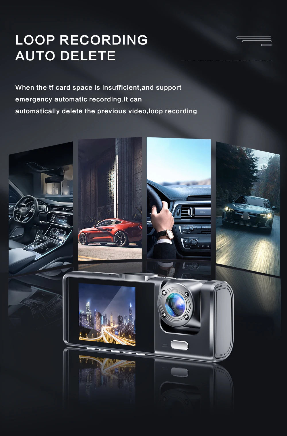 1080P Dual camera Dash Cam for cars,Front And Inside,car camera with IR Night Vision,Loop Recording,wide angle Car DVR Came sayaragear