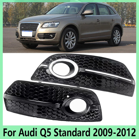 Fog Light Grill Cover For Audi Q5 Standard 2009 2010 2011 2012 Front Bumper Grille 8R0807681E 8R0807682E - sayaragear