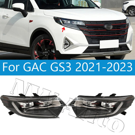 Front Headlight Head Light Headlamp 11 Pins  For GAC GS3 2021-2023  Front Bumper  Headlight 7210001ADU0700 7210002ADU0700 sayaragear