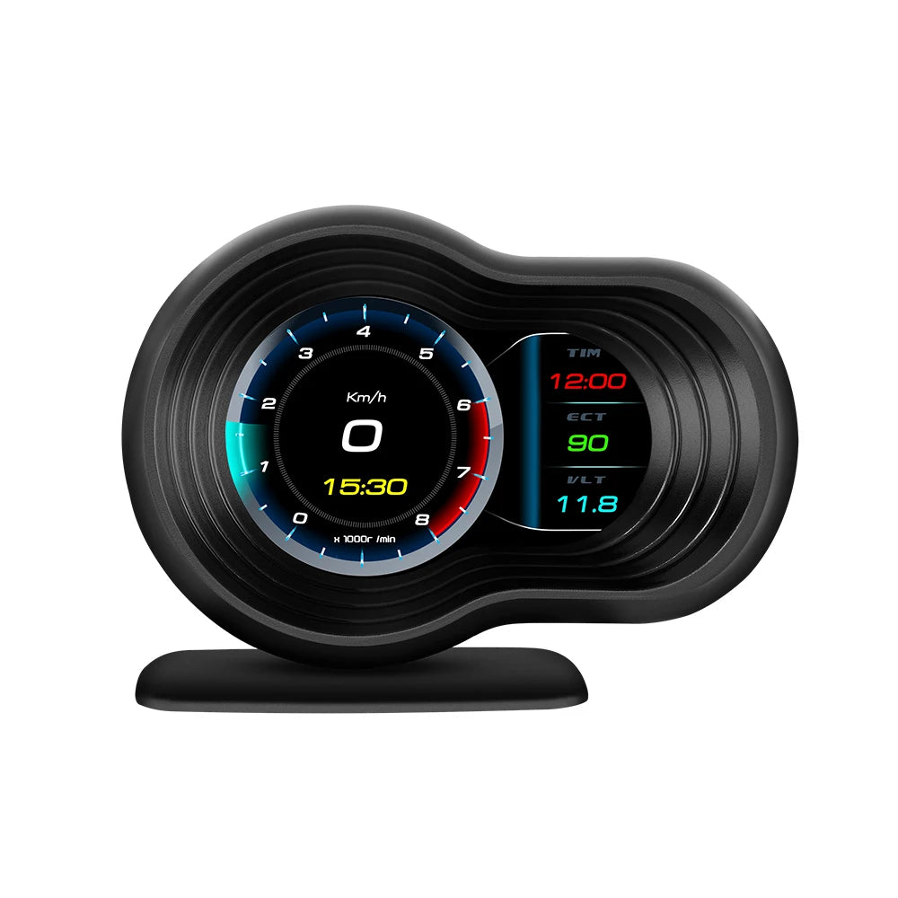 NEW Multi-function Full LCD Instrument OBD+GPS Dual System Car OBD2 GPS HUD Head Up Smart Digital Speedometer with Tester Alarm sayaragear