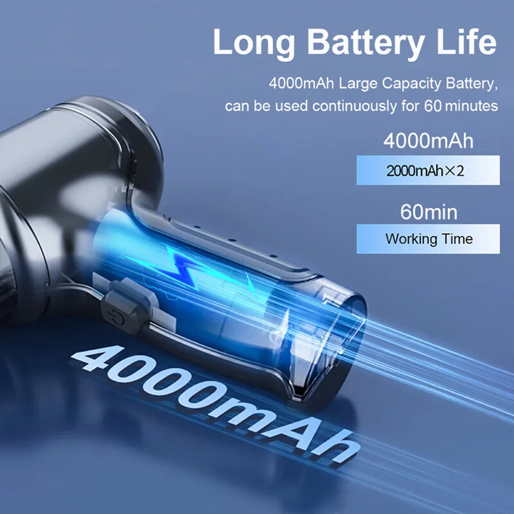 Car Vacuum Cleaner Wireless 95000PA Strong Suction Vacuum Cleaner Portable Handheld Vacuum Cleaner Blower 2in1 for Car Home sayaragear