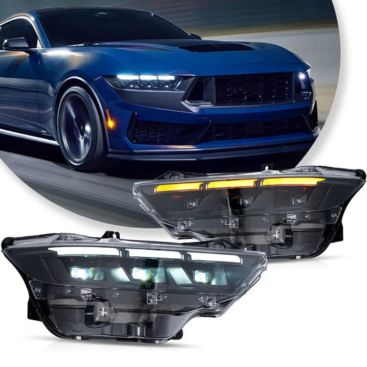 Vland 23-26 Mustang S650 Headlights Full LED With Start-up Animation sayaragear
