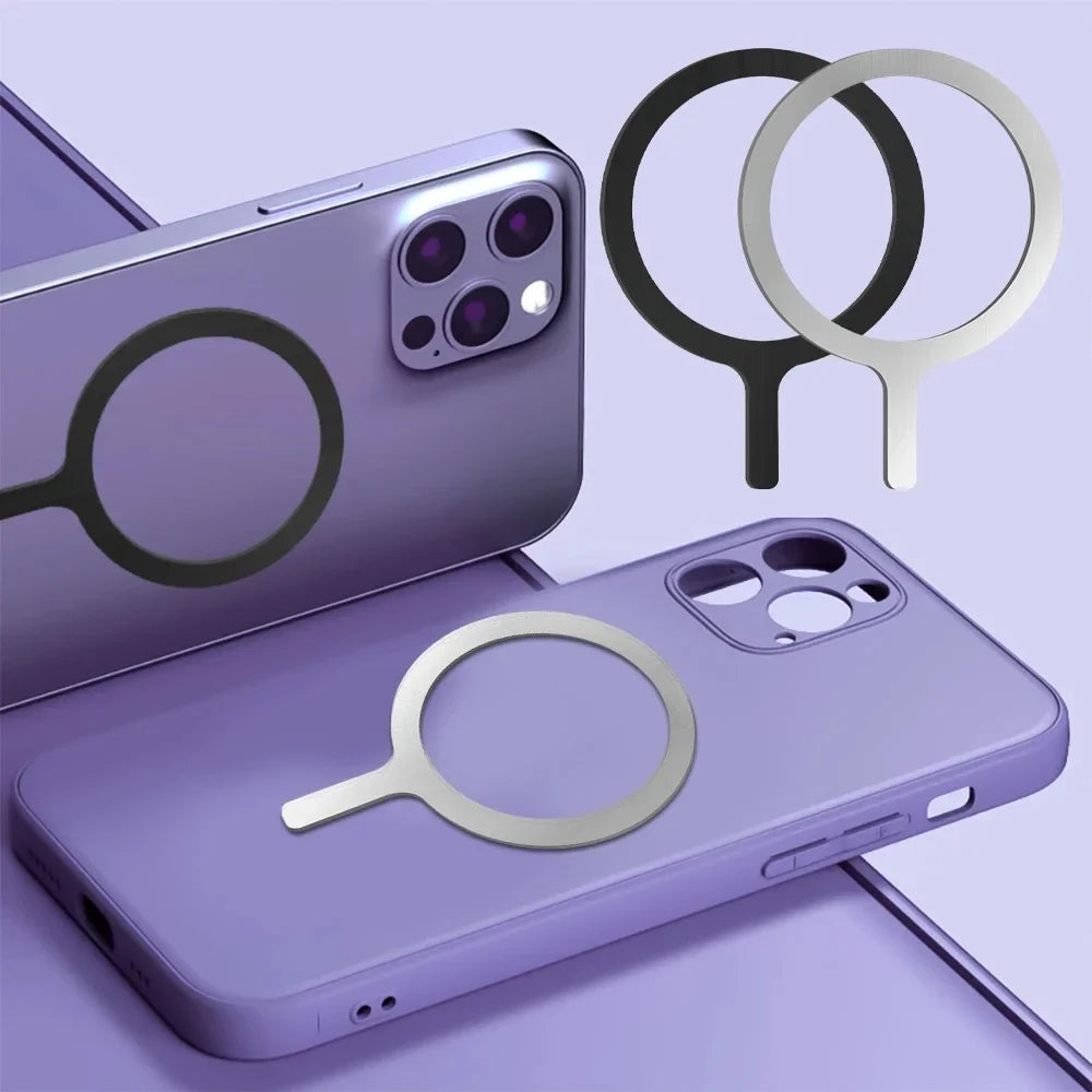 Universal Magnet Sticker Magnetic Adapter Ring Suitable for Magsafe IPhone Wireless Charging Cellphone Round Metal Plate Ring sayaragear